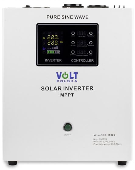 PRZETWORNICA SINUS PRO 1500S 12V +MPPT 40A