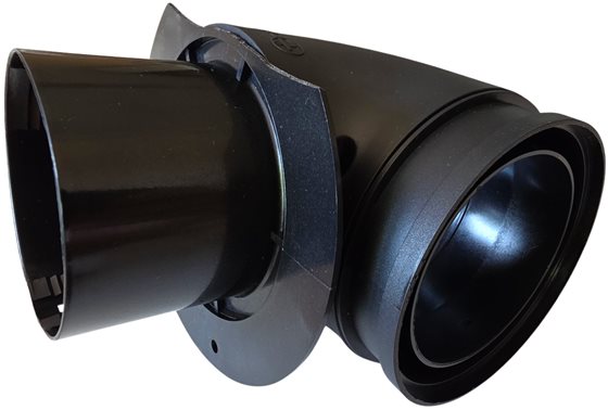 ZŁĄCZE KOLANKO RURY POWIETRZA 65/75-80 mm 90 STOPNI TRUMA OUTLET