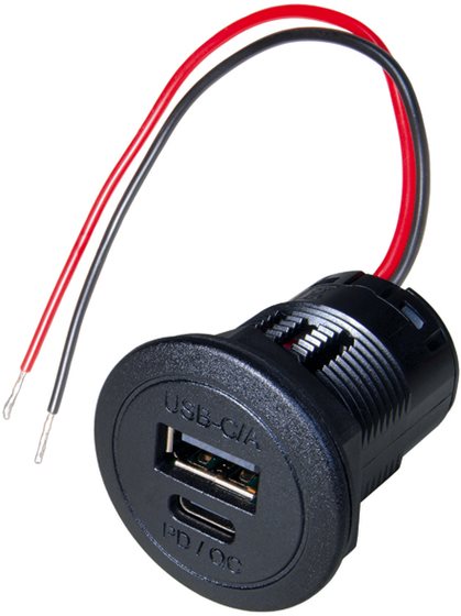 GNIAZDO ELEKT.WEWN. USB-C/A 12-24V/5V 3,6A PROCAR