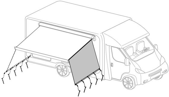 ŚCIANA DOMETIC BOK SUNPROTECT SIDE L