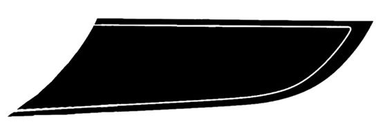 NAKLEJKA TESSORO /L/ BOK CZARNA