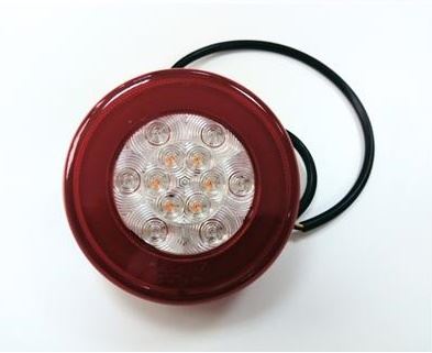 LAMPA TYŁ BENIMAR OKRAGŁA CZERWONO-BIAŁA