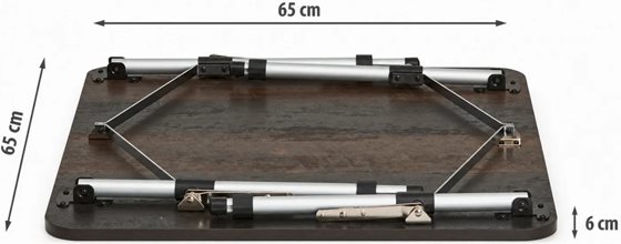 STÓŁ BERGER 65x65 cm LIVENZA MINI CIEMNY BRĄZ