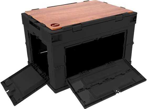 ORGANIZER BERGER CAMPER BOX XL PUDEŁKO Z POKRYWĄ CZARNY 60L