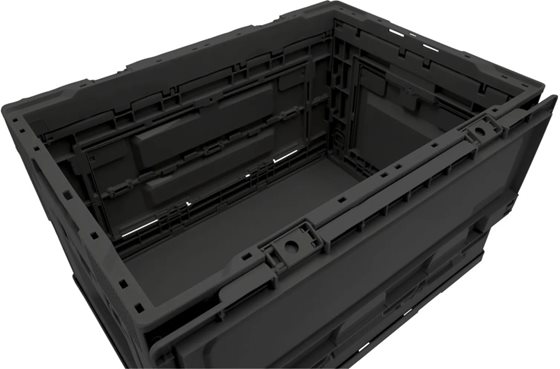 ORGANIZER BERGER CAMPER BOX XL PUDEŁKO Z POKRYWĄ CZARNY 60L