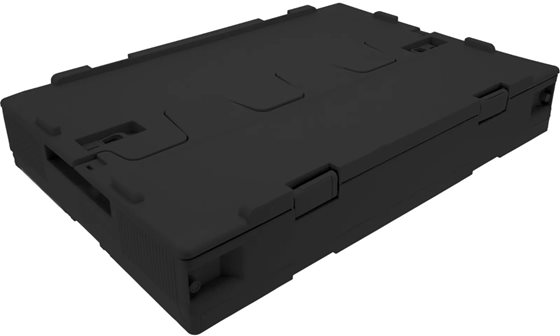 ORGANIZER BERGER CAMPER BOX XL PUDEŁKO Z POKRYWĄ CZARNY 60L