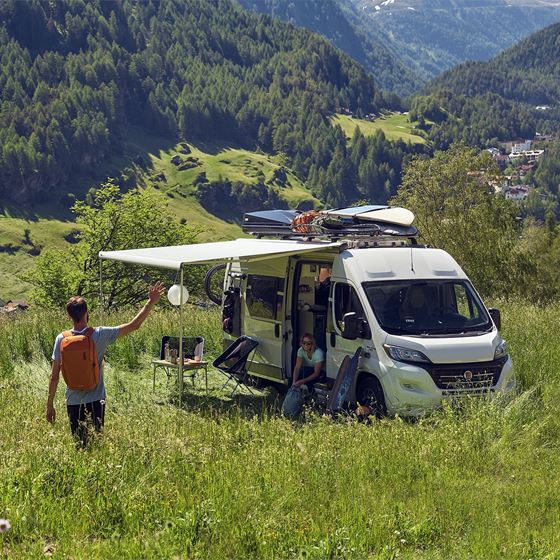 MARKIZA 400 cm THULE OMNISTOR 6300 CZARNA MYSTIC GREY  Z ADAPTEREM DO DUCATO -07