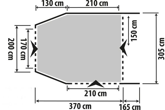 PRZEDSIONEK BERGER LIBERTA AIR SUV TYLNY 305x370 cm h150-180 cm