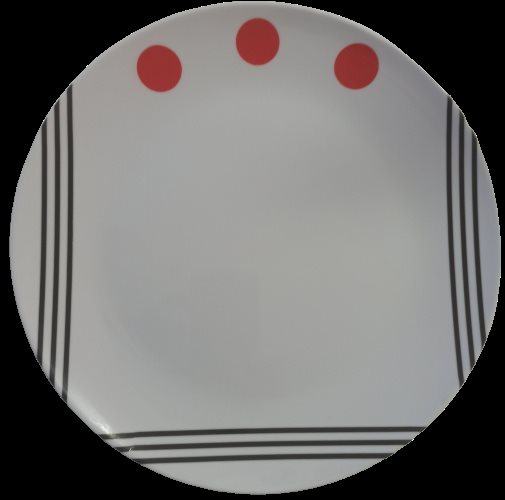 TALERZ BERGER DOTS OBIADOWY CZERWONY 25 cm
