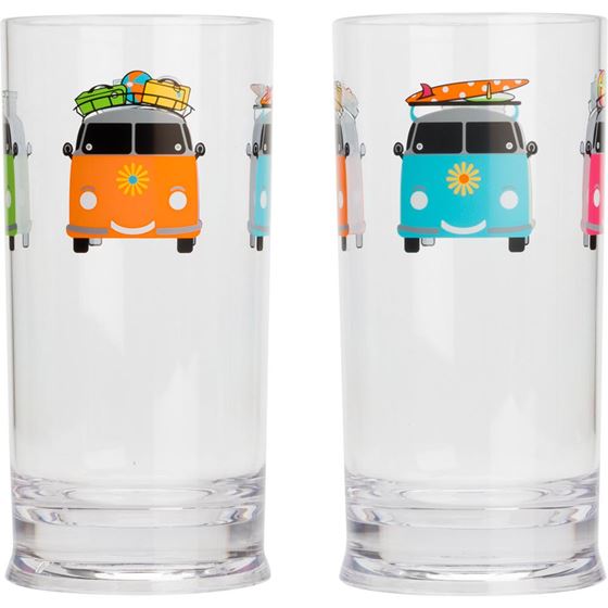 SZKLANKA FLAMEFIELD CAMPERS SMILES WYSOKA 480 ml 2 szt.