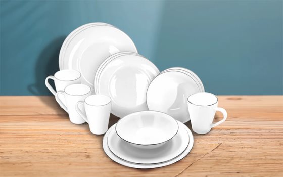 ZESTAW OBIADOWY BERGER SILENZA OPAL GLASS 16 szt.
