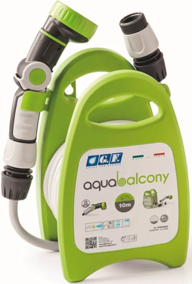 WĄŻ DO WODY 11,5 m G.F. AQUABALCONY MINI HOSE BOX LIMONKA