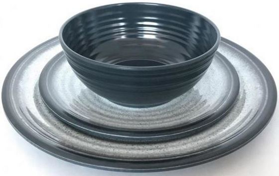 ZESTAW OBIADOWY GRANITE-GREY 12 szt.