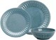 ZESTAW OBIADOWY FLAMEFIELD AMALFI VINTAGE BLUE 12 szt.