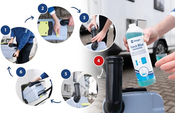 PŁYN BERGER FRESH BLUE DO KASETY TOALETY KONCENTRAT 750 ml
