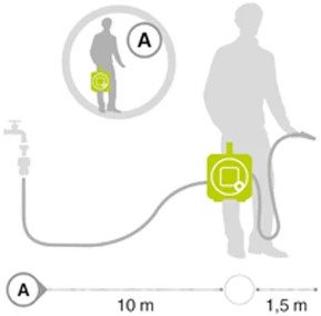 WĄŻ DO WODY 11,5 m G.F. AQUABAG STYLE FUKSJA