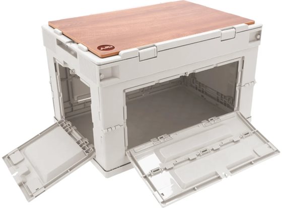ORGANIZER BERGER CAMPER BOX XL PUDEŁKO Z POKRYWĄ SZARY 60L