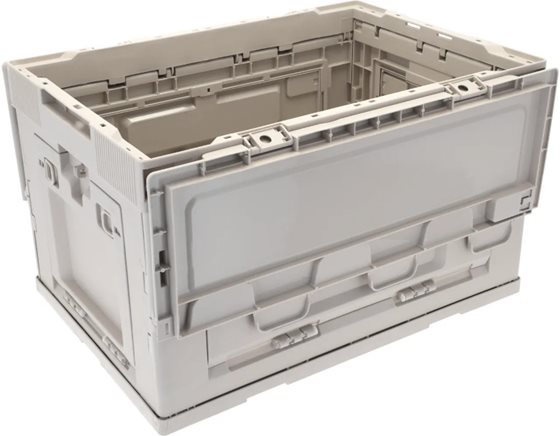 ORGANIZER BERGER CAMPER BOX XL PUDEŁKO Z POKRYWĄ SZARY 60L