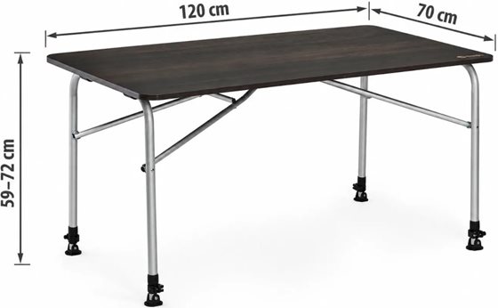 STÓŁ BERGER 120x70 cm LIVENZA 3 CIEMNY BRĄZ