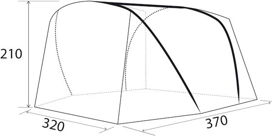 PRZEDSIONEK BRUNNER AIR TRAVEL II AIR TECH h180-210 cm
