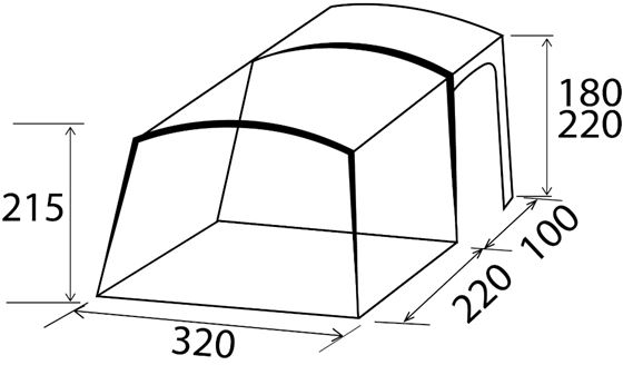PRZEDSIONEK BRUNNER TRAILS LC AIR TECH h180-220 cm