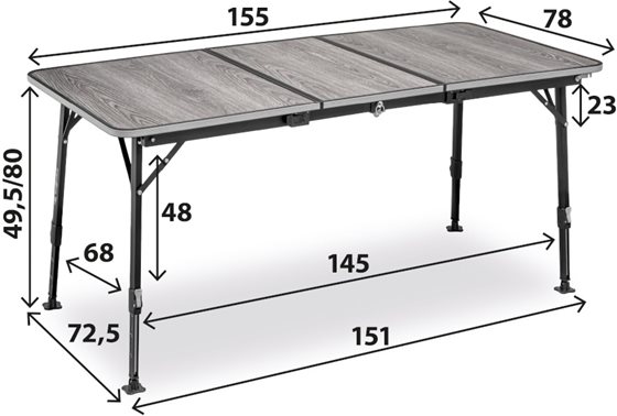 STÓŁ BRUNNER ELUTOP COMPACK EXTENSION 155x78 cm