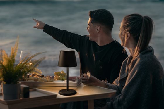 LAMPKA LED BRUNNER LUCIEN USB BRĄZOWA