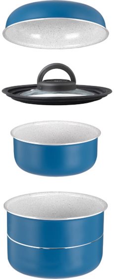 GARNEK ZESTAW 7+1 BRUNNER CAREZZA SPACEMASTER VACUBLOCK 20 cm