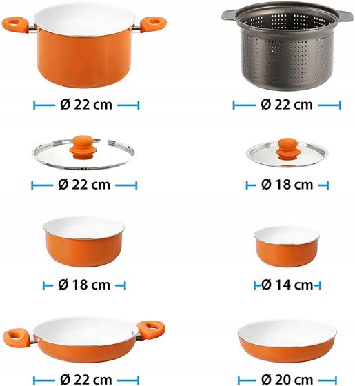 GARNEK ZESTAW 9+1 BRUNNER MANDARINA 22 cm