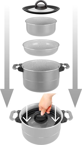 GARNEK ZESTAW 7+1 BRUNNER FUSION 20 cm