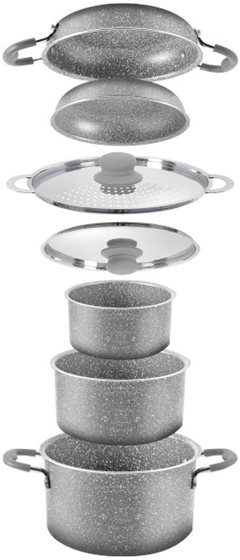 GARNEK ZESTAW 8+1 BRUNNER GOURMET ROCK NG 20 cm