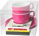 FILIŻANKA I SPODEK BRUNNER ESPRESSO RÓŻOWA 2 szt.