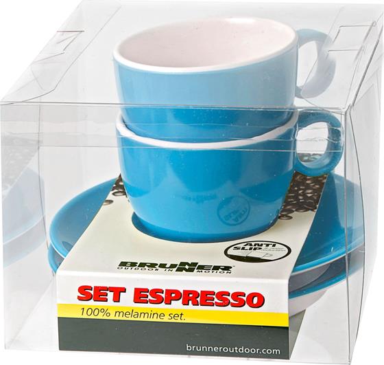 FILIŻANKA I SPODEK BRUNNER ESPRESSO NIEBIESKA 2 szt.