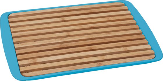 DESKA DO KROJENIA PIECZYWA Z TACĄ BRUNNER NIEBIESKA 36x24 cm