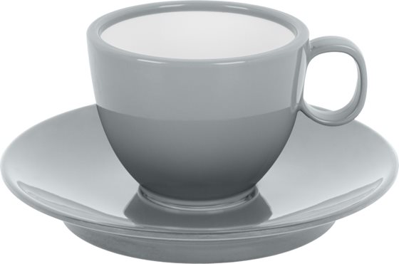 FILIŻANKA I SPODEK BRUNNER ESPRESSO SZARA 2 szt.
