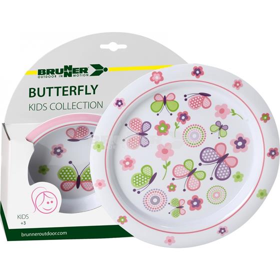 ZESTAW OBIADOWY DLA DZIECI BRUNNER BUTTERFLY KIDS GIRL 3+ 5 szt.