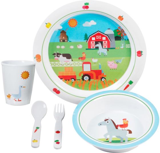 ZESTAW OBIADOWY DLA DZIECI BRUNNER FARM 3+ 5 szt.
