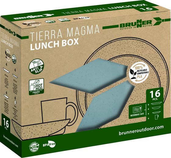 ZESTAW OBIADOWY BRUNNER TIERRA MAGMA LUNCH BOX 16 szt.
