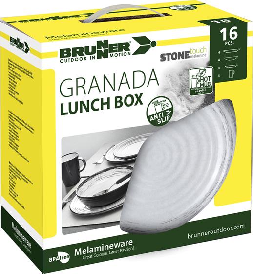 ZESTAW OBIADOWY BRUNNER GRANADA LUNCH BOX 16 szt.