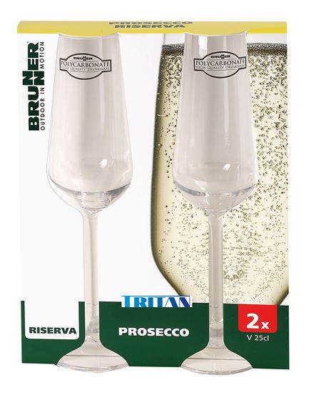 KIELISZKI DO WINA BRUNNER RISERVA PROSECCO 250 ml 2 szt.