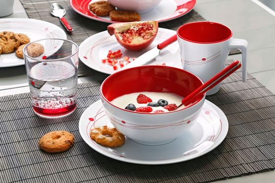 SZTUĆCE BRUNNER DELICE CZERWONE 16 szt.