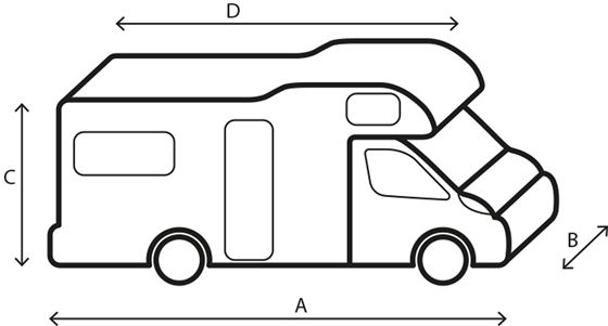POKROWIEC NA KAMPERA 800-850 cm ALKOWA INTEGRA ZIMOWY BRUNNER CAMPER COVER