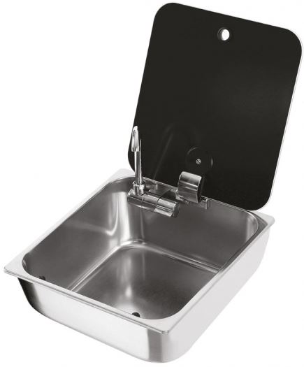 ZLEWOZMYWAK CAN 32x35x15 cm Z POKRYWĄ STAL NIERDZEWNA