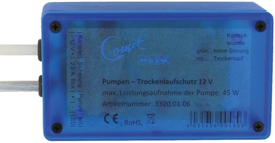 ZABEZPIECZENIE POMPY PRZED PRACĄ NA SUCHO COMET 12V/45W