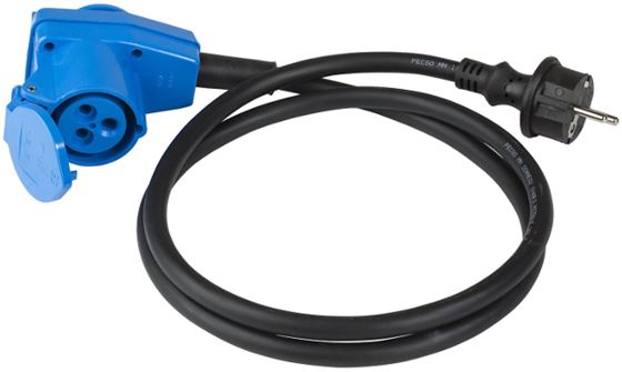 PRZYŁĄCZE CEE 1,5 m 230V-CEE KĄTOWE ŻEŃSKIE ADAPTER