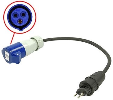 PRZYŁĄCZE CEE 0,4 m 230V-CEE SZWAJCARIA PROSTE ŻEŃSKIE ADAPTER