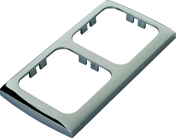 RAMKA GNIAZDA SYSTEM 10000 PODWÓJNA SOFTLINE CHROM