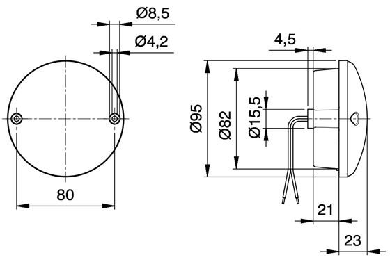 LAMPA TYŁ KAMPER JOKON 720 LED POMARAŃCZOWA