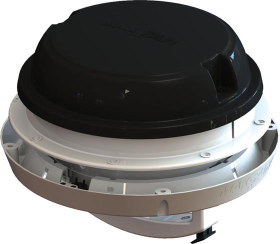 WENTYLATOR MAXXAIR MAXXFAN DOME PLUS LED BLACK 12V