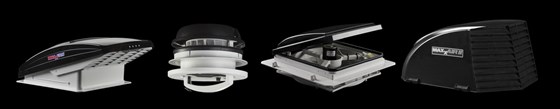 WENTYLATOR MAXXAIR MAXXFAN DOME PLUS LED BLACK 12V